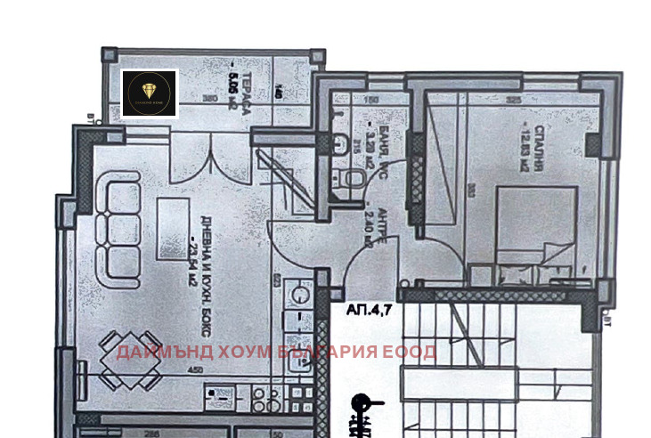 Продава  2-стаен град Пловдив , Христо Смирненски , 73 кв.м | 69134568 - изображение [2]