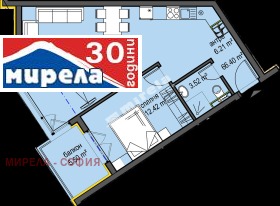 Продава 2-стаен град София Овча купел - [1] 