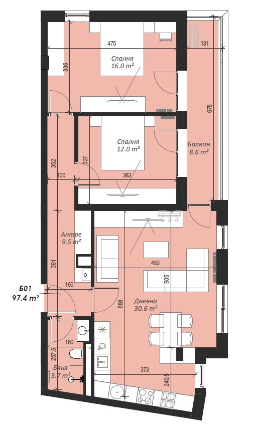 Продаја  2 спаваће собе Софија , Крастова вада , 115 м2 | 50593318 - слика [2]