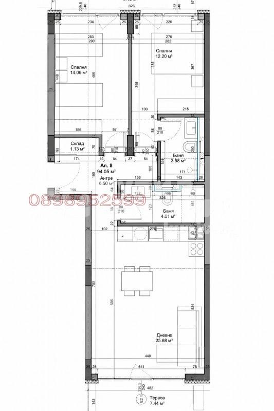 Продава 3-СТАЕН, гр. Варна, Трошево, снимка 12 - Апартаменти - 55663812