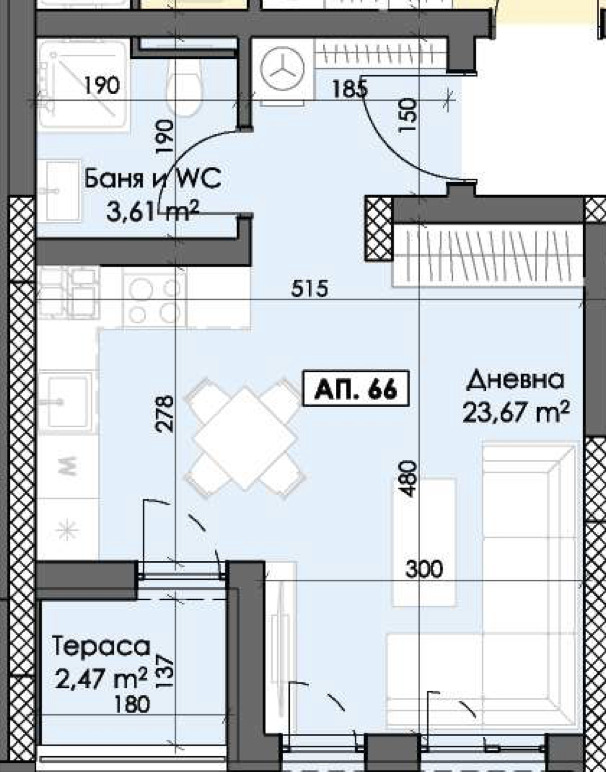 In vendita  Studio Plovdiv , Trakiia , 44 mq | 84438582 - Immagine [3]