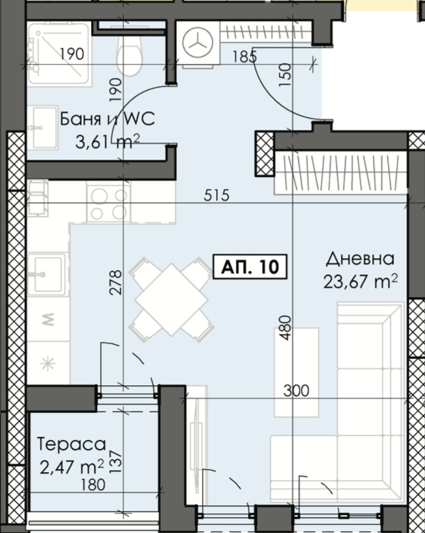 Продается  Студия Пловдив , Тракия , 44 кв.м | 84438582