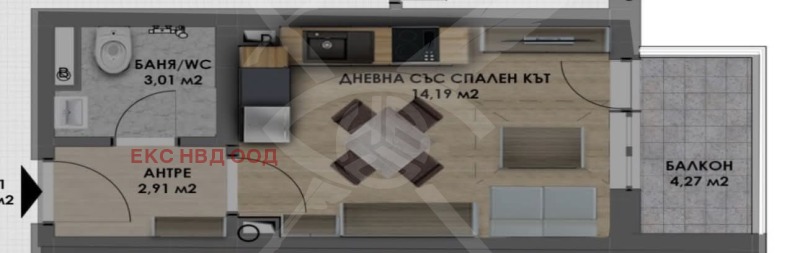 À vendre  Studio Plovdiv , Proslav , 36 m² | 27006903