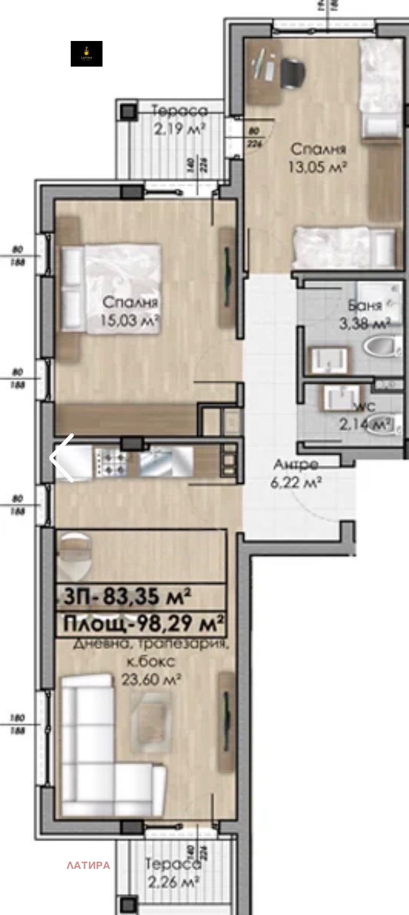 На продаж  2 спальні София , Овча купел , 100 кв.м | 75618683 - зображення [16]