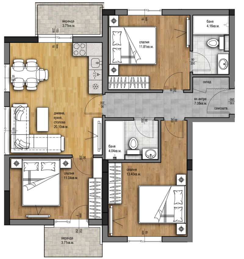 Zu verkaufen  3+ Schlafzimmer Plowdiw , Hristo Smirnenski , 109 qm | 72436734 - Bild [2]