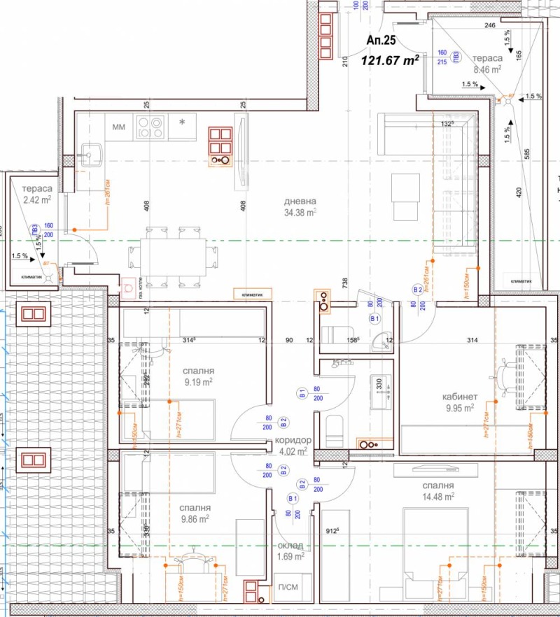 In vendita  3+ camere da letto Sofia , Manastirski livadi , 139 mq | 43293743 - Immagine [4]
