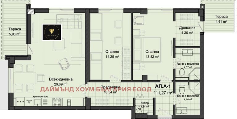 In vendita  2 camere da letto Plovdiv , Gagarin , 130 mq | 72238671 - Immagine [2]