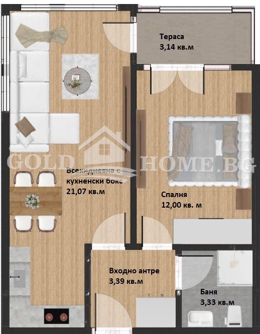 Te koop  1 slaapkamer Plovdiv , Christo Smirnenski , 64 m² | 49628753 - afbeelding [2]