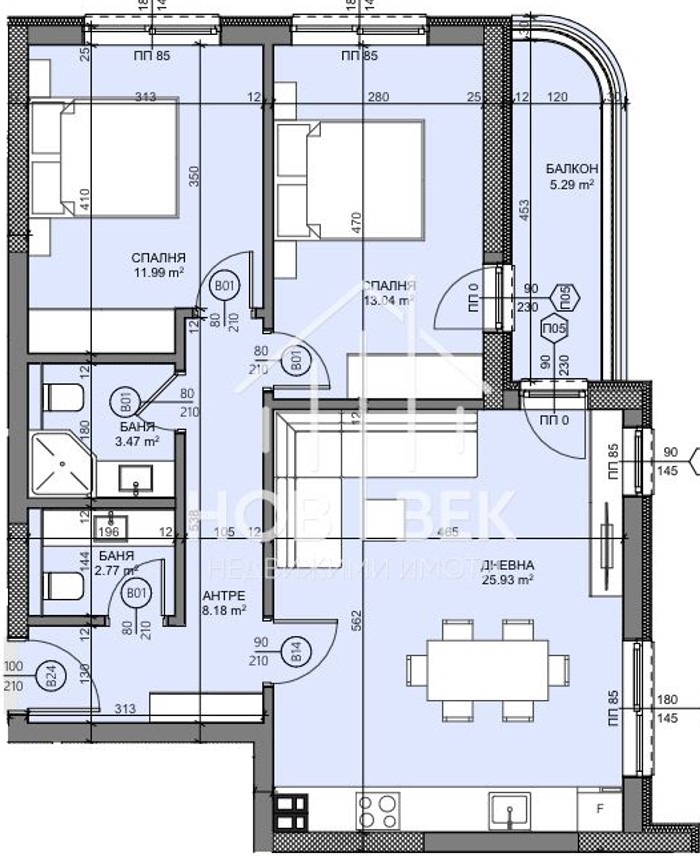 Te koop  2 slaapkamers Varna , Vladislav Varnentsjik 1 , 100 m² | 56562560 - afbeelding [3]