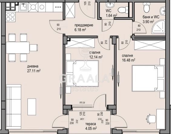 Na prodej  2 ložnice Sofia , Malinova dolina , 108 m2 | 26187068 - obraz [5]