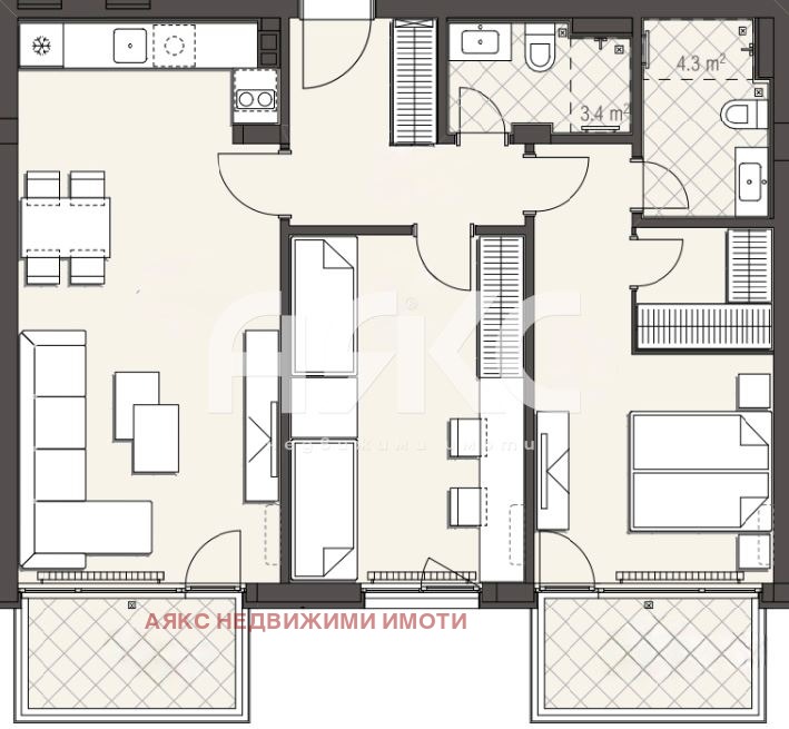 Продава 3-СТАЕН, гр. София, Овча купел, снимка 2 - Апартаменти - 52564342