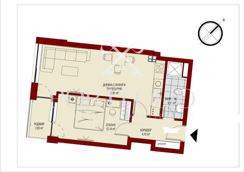 In vendita  1 camera da letto Sofia , Serdika , 65 mq | 49965733 - Immagine [2]