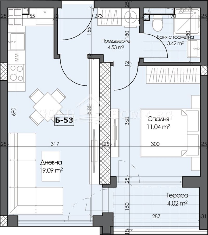 Zu verkaufen  1 Schlafzimmer Plowdiw , Gagarin , 50 qm | 37779045 - Bild [6]