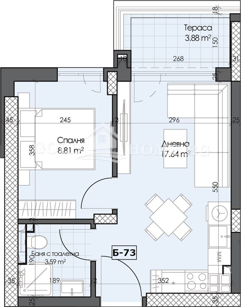Zu verkaufen  1 Schlafzimmer Plowdiw , Gagarin , 50 qm | 37779045 - Bild [2]