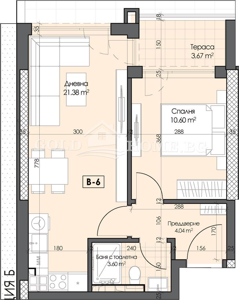 Zu verkaufen  1 Schlafzimmer Plowdiw , Gagarin , 50 qm | 37779045 - Bild [7]
