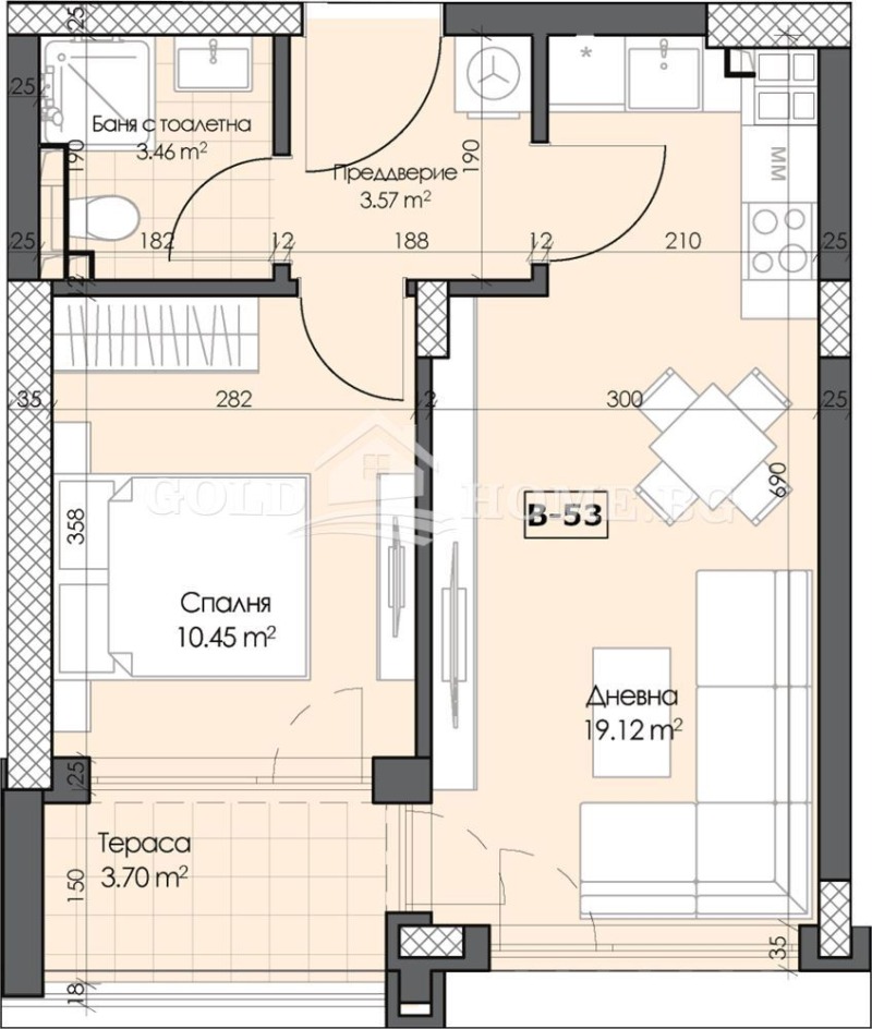 Zu verkaufen  1 Schlafzimmer Plowdiw , Gagarin , 50 qm | 37779045 - Bild [14]