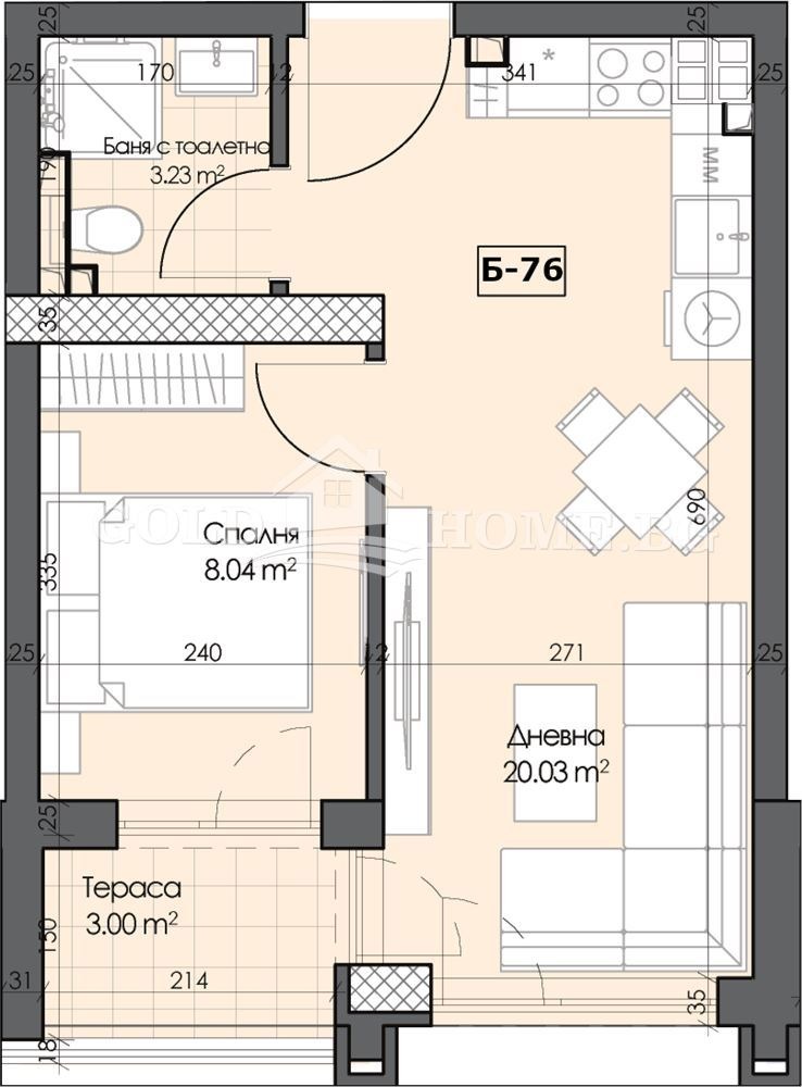 Zu verkaufen  1 Schlafzimmer Plowdiw , Gagarin , 50 qm | 37779045 - Bild [3]