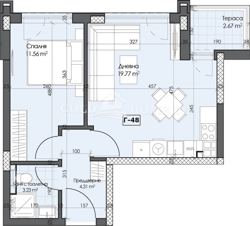 Zu verkaufen  1 Schlafzimmer Plowdiw , Gagarin , 50 qm | 37779045 - Bild [16]