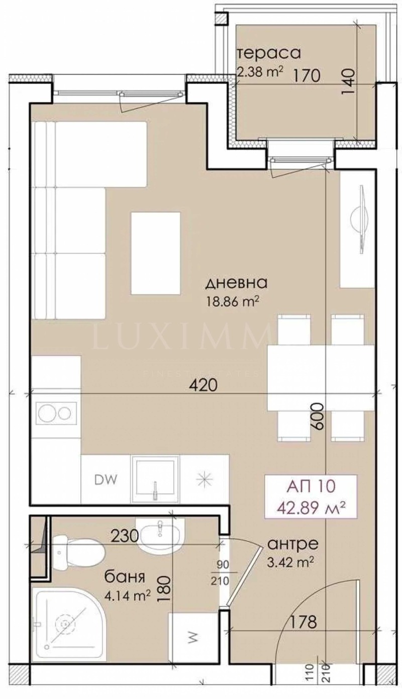 Продава 1-СТАЕН, гр. Созопол, област Бургас, снимка 2 - Aпартаменти - 47785337