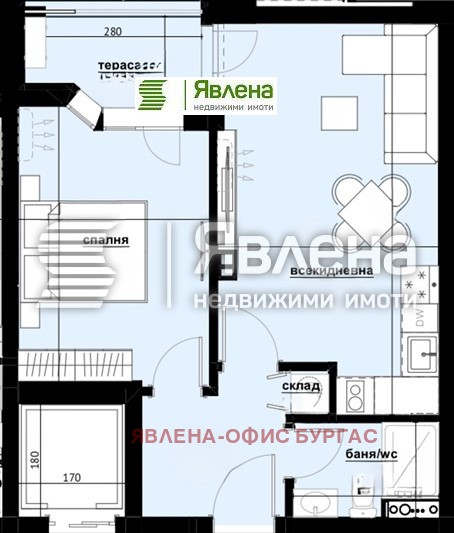 Na prodej  1 ložnice Burgas , Izgrev , 62 m2 | 43999602 - obraz [2]