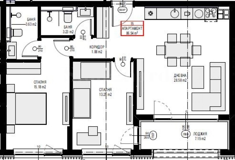 De vânzare  2 dormitoare Sofia , Panciarevo , 100 mp | 41283393 - imagine [2]