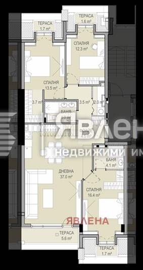 Продава 4-СТАЕН, гр. София, Кръстова вада, снимка 14 - Aпартаменти - 49069094