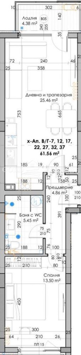Eladó  1 hálószoba Plovdiv , Juzsen , 72 négyzetméter | 58318665 - kép [9]