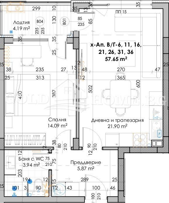 Eladó  1 hálószoba Plovdiv , Juzsen , 72 négyzetméter | 58318665 - kép [7]