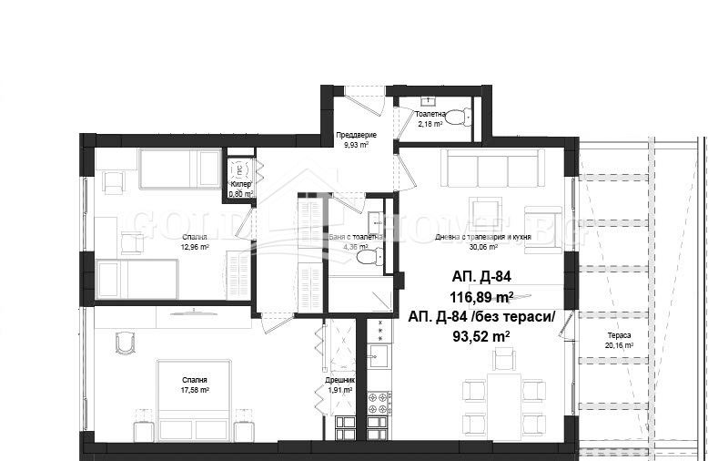 Zu verkaufen  2 Schlafzimmer Plowdiw , Gagarin , 87 qm | 75126905 - Bild [8]