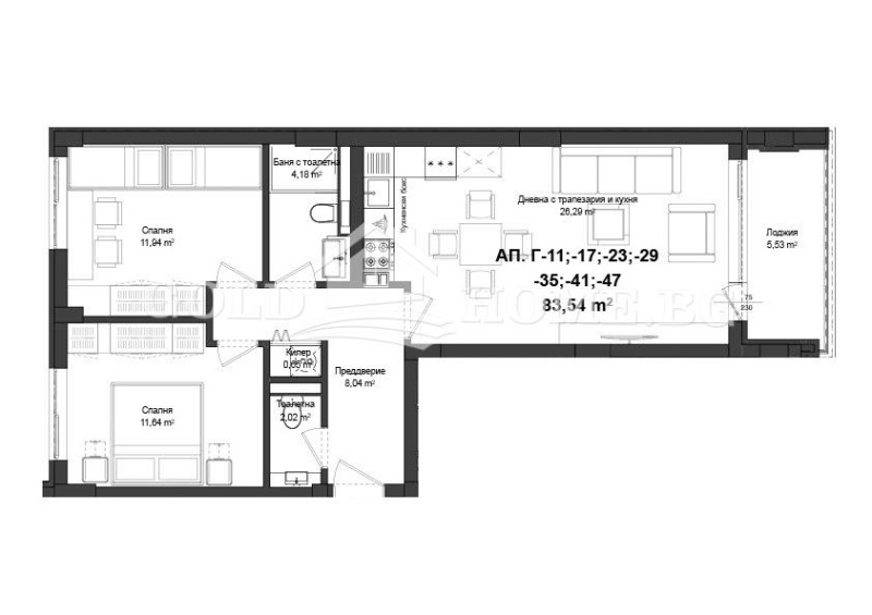 Zu verkaufen  2 Schlafzimmer Plowdiw , Gagarin , 87 qm | 75126905 - Bild [3]