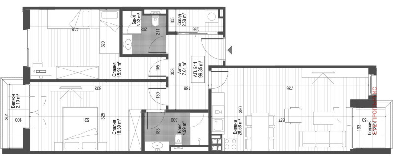 De vânzare  2 dormitoare Sofia , Zona B-5 , 118 mp | 95270866 - imagine [15]