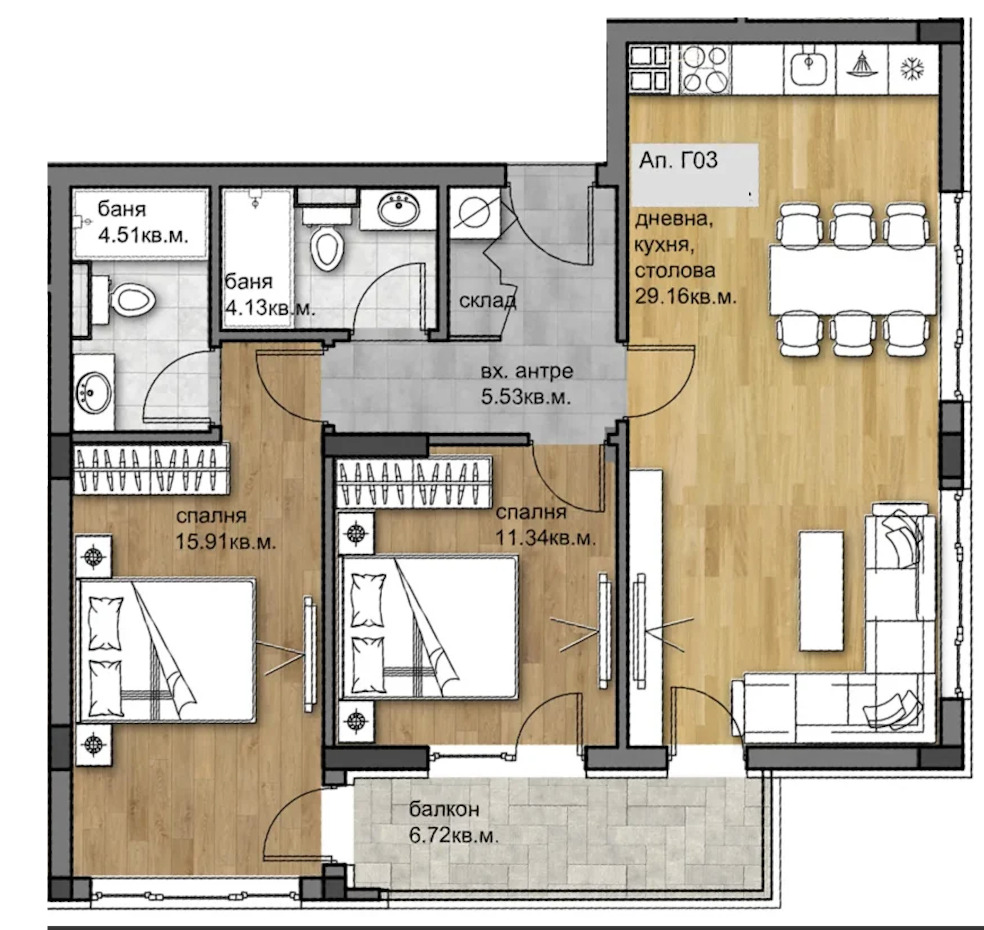 Продава 3-СТАЕН, гр. Пловдив, Христо Смирненски, снимка 2 - Апартаменти - 53466195