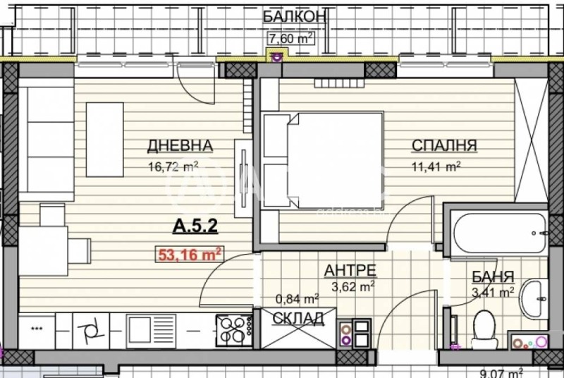 Zu verkaufen  1 Schlafzimmer Sofia , Krasno selo , 64 qm | 37521557 - Bild [4]