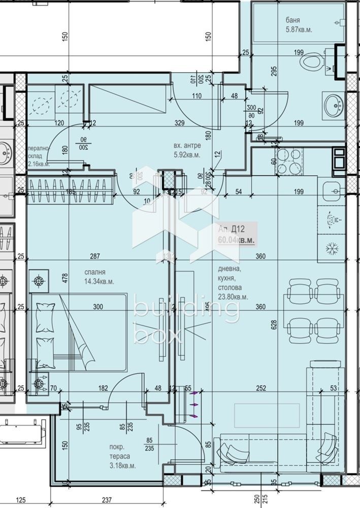 Продава 2-СТАЕН, гр. Пловдив, Остромила, снимка 17 - Апартаменти - 53286061