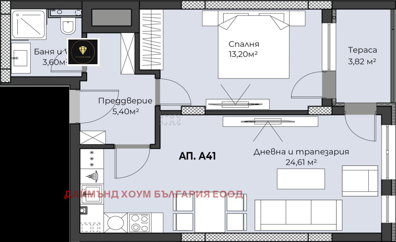 For Sale  1 bedroom Plovdiv , Peshtersko shose , 72 sq.m | 99745079 - image [2]