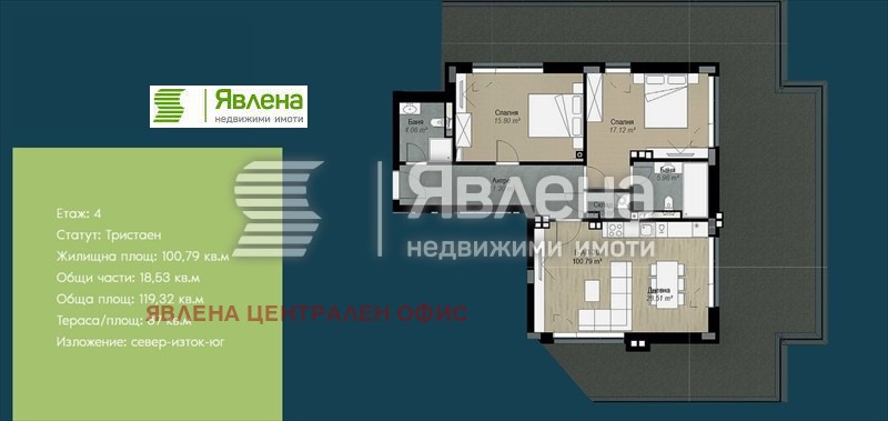 Продава 3-СТАЕН, гр. София, Витоша, снимка 2 - Aпартаменти - 48046475