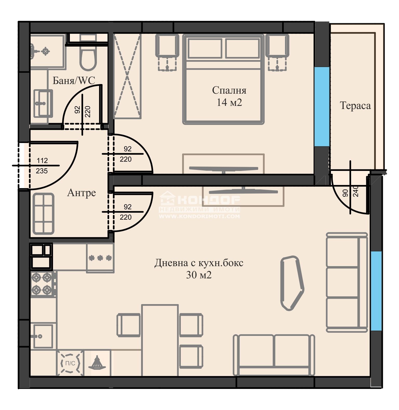 Продава 2-СТАЕН, гр. Пловдив, Кючук Париж, снимка 3 - Апартаменти - 47783987