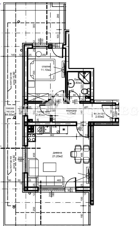 Myytävänä  1 makuuhuone Plovdiv , Belomorski , 70 neliömetriä | 95033029 - kuva [7]