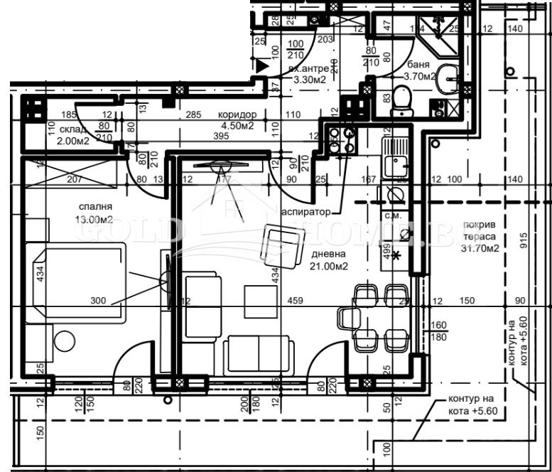 Myytävänä  1 makuuhuone Plovdiv , Belomorski , 70 neliömetriä | 95033029 - kuva [6]