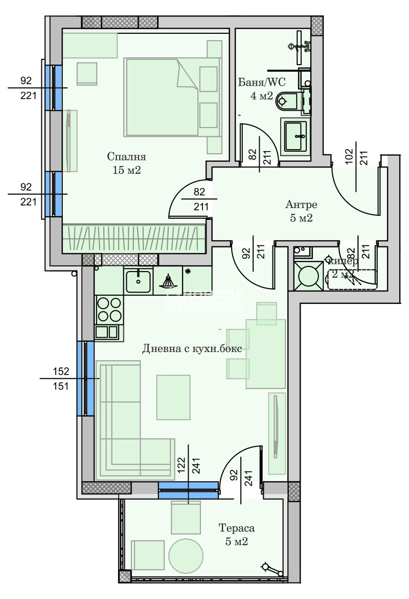 Продава 2-СТАЕН, гр. Пловдив, Христо Смирненски, снимка 2 - Апартаменти - 52635646