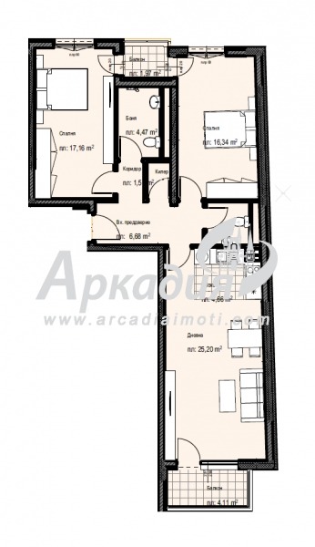 Продава 3-СТАЕН, гр. Пловдив, Кършияка, снимка 2 - Апартаменти - 53175268