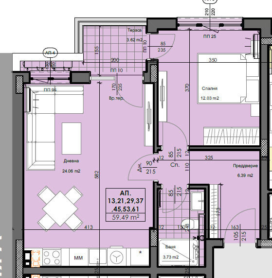 À venda  1 quarto Plovdiv , Karchiiaka , 74 m² | 99633857