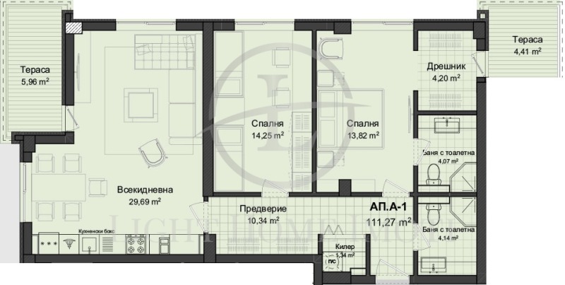 In vendita  2 camere da letto Plovdiv , Gagarin , 130 mq | 24933132 - Immagine [3]