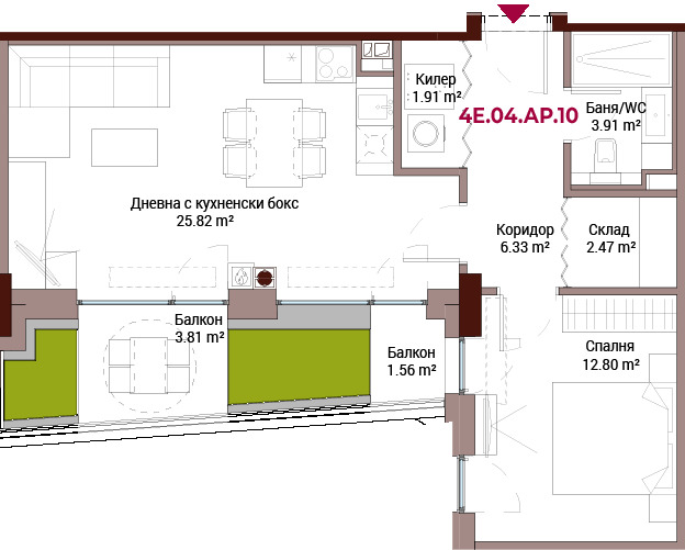 En venta  1 dormitorio Sofia , Lozenets , 98 metros cuadrados | 11866648 - imagen [2]