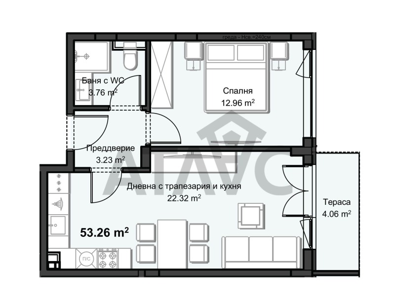 Продава 2-СТАЕН в град Пловдив, Христо Смирненски - 74 кв.м / 102 886 € » 201 227.53 лв., АТЛАС НЕДВИЖИМИ ИМОТИ