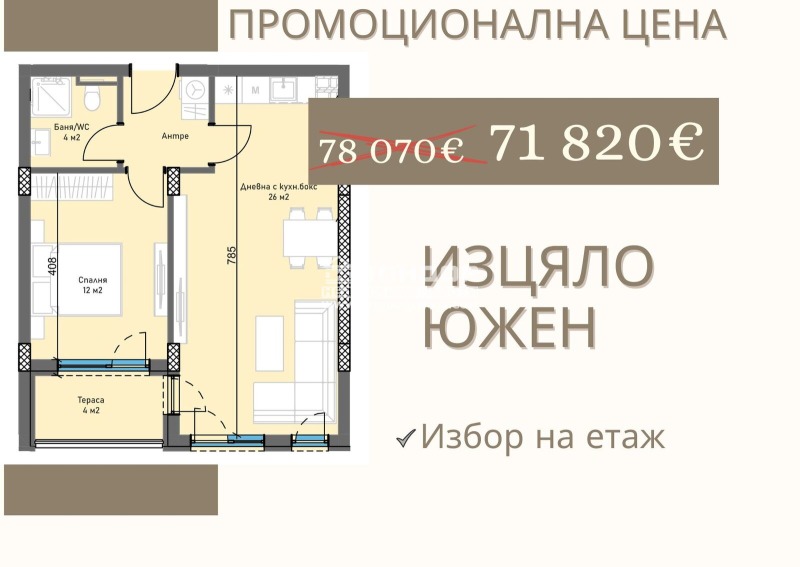 Продава  2-стаен град Пловдив , Тракия , 72 кв.м | 42406239