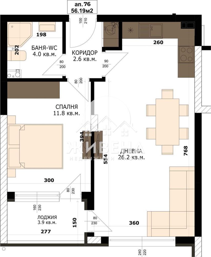 Продава 2-СТАЕН, гр. Варна, Кайсиева градина, снимка 2 - Апартаменти - 51971332