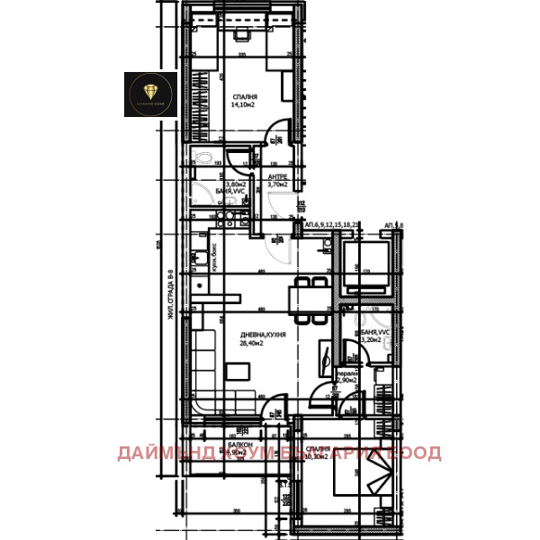 Продава  3-стаен град Пловдив , Тракия , 94 кв.м | 29610139 - изображение [2]