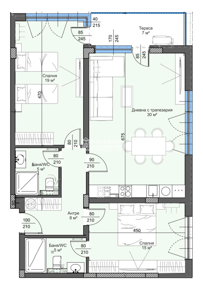 Продава 3-СТАЕН, гр. Пловдив, Тракия, снимка 4 - Апартаменти - 42152698