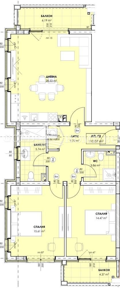 En venta  2 dormitorios Plovdiv , Ostromila , 123 metros cuadrados | 81786127 - imagen [5]